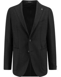 Tagliatore - Schwarzer blazer mit metallknöpfen - Lyst
