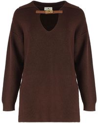 Elisabetta Franchi - V-Neck Knitwear - Lyst