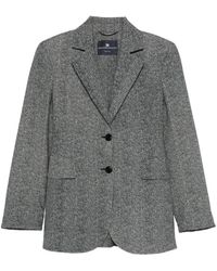 Ermanno Scervino - Grauer Herringbone-Blazer Mit Zwei Knöpfen - Lyst