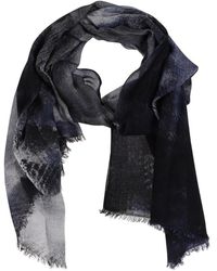 Avant Toi - Accessoires ,Blauw ,Wol Murales Effect Scarf - Lyst