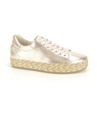 Gabor - Schoenen ,Geel ,Gouden Sneaker Met Raffia Detail - Lyst