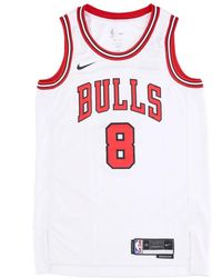 Nike - Basketbaltanktop Nba Dri-Fit Swingman Jersey Association Edition 22 No 8 Zach Lavine Chibul Wit - Lyst