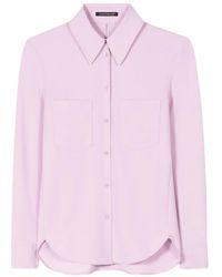 Luisa Cerano - Bluse mit cut-out detail in faded lavender - Lyst