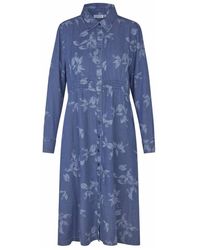 Masai - Kleedjes ,Blauw ,Denim Shirt Kleedjes - Lyst