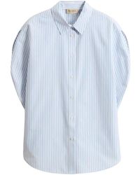 Woolrich - Gestreept Poplin Blouse - Lyst