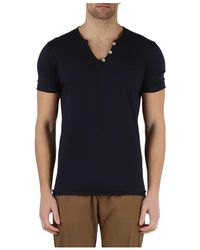 Daniele Alessandrini - T-shirt grigia in cotone con stampa logo - Lyst