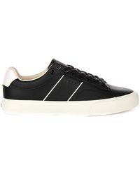 HUGO - Zwart Wit Leren Sneakers Mannen - Lyst