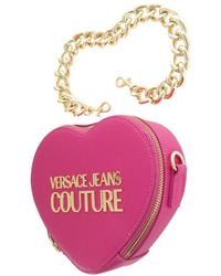 Versace Jeans Couture - Herz logo lock tasche magenta,herz logo lock tasche schwarz - Lyst