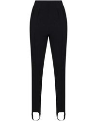 Mugler - Gelegerde Leggings Met Stirrup-Manchet - Lyst