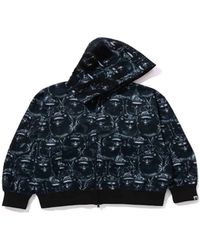 A Bathing Ape - Hoodies & Sweatvesten ,Veelkleurig ,Katoen Shark Full Zip Hoodie - Lyst