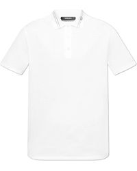 Versace - Tops ,Wit ,Katoen Polo Met Logo - Lyst