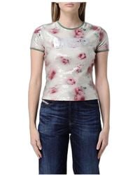 DIESEL - Tops ,Veelkleurig ,Satijn T-Unkyel T-Shirt - Lyst