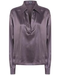 Tom Ford - Overhemden ,Bruin ,Blouses - Lyst