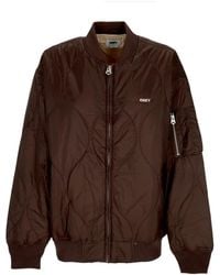 Obey - Jassen ,Bruin ,Polyester Gewatteerde Bomberjack - Lyst