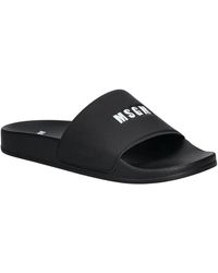 MSGM - Logo-Embossed Slides - Lyst