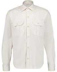 Boglioli - Jassen ,Wit ,Katoen Witte Katoenen Overshirt Met Zakken - Lyst