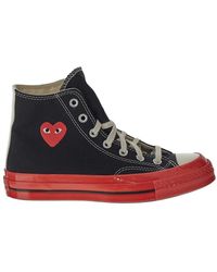 COMME DES GARÇONS PLAY - Schwarze chuck 70 sneakers mit roter sohle - Lyst