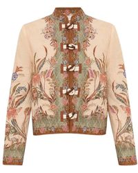 Zimmermann - Jassen ,Veelkleurig ,Leer Indra Bomber Jacket - Lyst