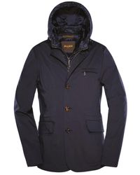 Moorer - Iridescent stretch satin jacke mit abnehmbarem körper und kapuze,jackets - Lyst