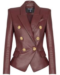 Balmain - Leather Jackets - Lyst