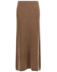 Max Mara - Rokken ,Bruin ,Kasjmier Dorina Midi Rok - Lyst