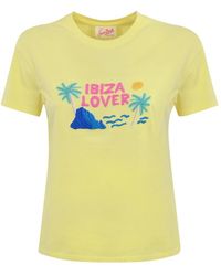 Mc2 Saint Barth - Gelbes besticktes t-shirt ibizia lover - Lyst
