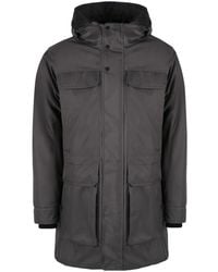Moorer - Jassen ,Grijs ,Polyester Technische Stof Parka Met Ganzendons - Lyst