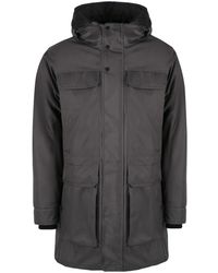 Moorer - Jassen ,Grijs ,Polyester Technische Stof Parka Met Ganzendons - Lyst
