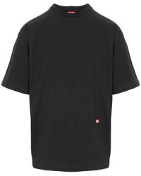 DIESEL - Magliette in jersey di cotone nero con stampa sul retro - Lyst