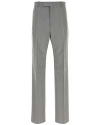 Jil Sander - Broeken ,Grijs ,Katoen Wool Poplin Broeken - Lyst