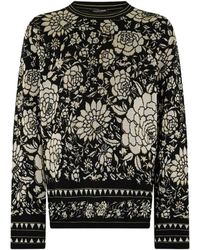 Roberto Cavalli - Bloemen Wollen Trui - Lyst