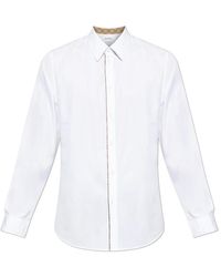 Burberry - Overhemden ,Wit ,Katoen Sam Shirt - Lyst