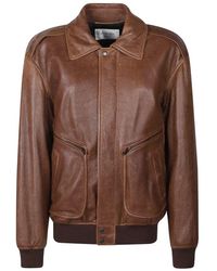 Saint Laurent - Jassen ,Bruin ,Katoen Bomberjack - Lyst