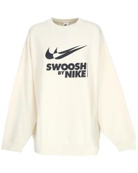 Nike - Fitness ,Katoen Crewneck Sweatshirt Met Groot Logo - Lyst