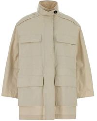 Brunello Cucinelli - Sand Cotton Blend Jacket - Lyst