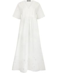 Weekend by Maxmara - Katoenen Poplin En Jersey Jurk - Lyst
