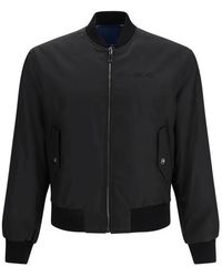 Versace - Bedrukte Nylon Reversible Bomber - Lyst