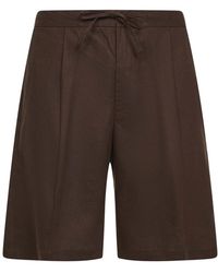 Hevò - Korte Broeken ,Bruin ,Polyester Torrelapillo Shorts - Lyst
