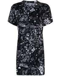 Moschino - Tops ,Zwart ,Katoen Underbear Zwart Katoenen T-Shirt - Lyst
