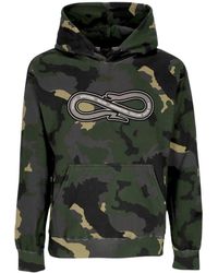 Propaganda - Hoodies & Sweatvesten ,Veelkleurig ,Katoen Zwarte Baseball Hoodie Met Camo Print - Lyst