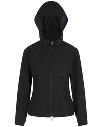 Moncler - Jassen ,Zwart ,Katoen Zwarte Jassen Met Polyester En Katoen - Lyst