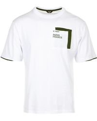 K-Way - T-shirt e polo bianchi con tasche a contrasto - Lyst