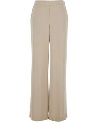 P.A.R.O.S.H. - P.A.R.O..H. ,Broeken Broek Met Elastische Tailleband En Wijde Pijpen - Lyst
