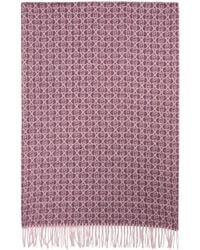 Liu Jo - Monogram Logo Sjaal Met Franjes - Lyst