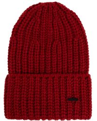 DSquared² - Accessoires ,Rood ,Wol Wolmuts Met Patch - Lyst