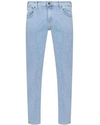 Calvin Klein - Blaue knopf reißverschluss jeans - Lyst