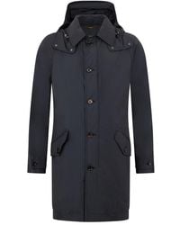 Moorer - Lange Jas Elegant Met Geïntegreerde Capuchon - Lyst