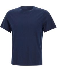 Kangra - Tops ,Blauw ,Katoen T-Shirt Met Ronde Hals - Lyst