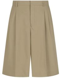 Ami Paris - Low Waist Wide Bermuda Shorts Met Twee Plooiien - Lyst