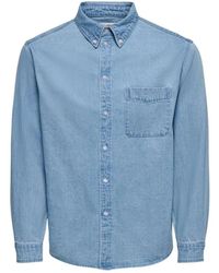 Only & Sons - Denim Shirts - Lyst